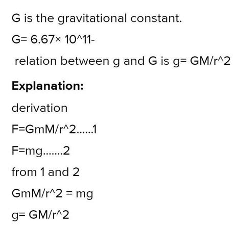 derive a relation between g and g.